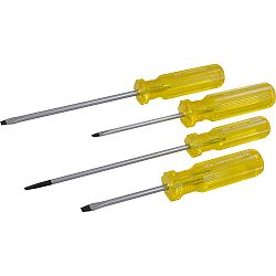 4 Piece Slotted Cabinet And Electrician's Screwdriver Set
