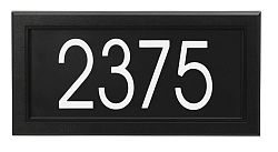 Modern Rectangular Address Plaque, Black
