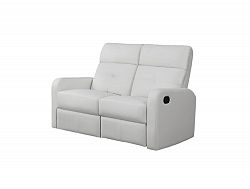 Reclining - White Bonded Leather Love Seat