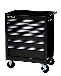 27 Inch. 7 drawer Cabinet, Black