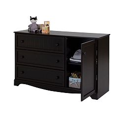 Savannah 3-Drawer Dresser with Door, Espresso