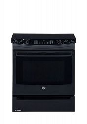 6.6 cu. ft. Slide-in Electric Self-Cleaning Convection Range in Black