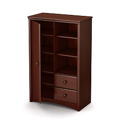 South Shore Angel Armoire With Drawers Royal Cherry