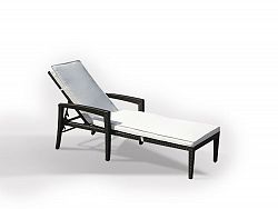 Outdoor Lounge Chair - Adjustable Wicker Sun Lounger - PERUGIA