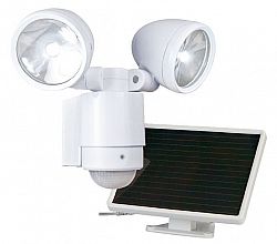 Maxsa Innovations Solar Powered Dual Head Solar Spotlight - Pure White