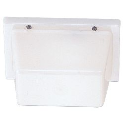 1-Light White Plastic Wall or Ceiling Fixture