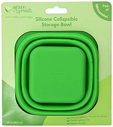 i Play green sprouts Collapsible Silicone Storage Bowl, Green