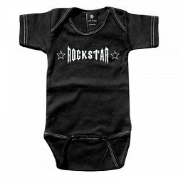 Rebel Ink Baby 351bo1218 Rockstar- 12-18 Month Black One Piece Undershirt