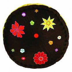 Bacati Valley of Flowers Floor Pillow