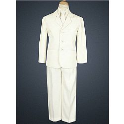 Little Boy Ivory Formal Special Occasion Wedding Easter 5pc Suit 12
