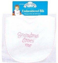 i love embroidered bibs by Baby King