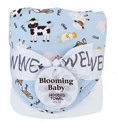 Trend Lab Hooded Towel and 5 Pack Wash Cloth Set, Baby Barnyard