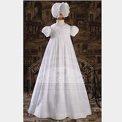 Baby Girls White Bonnet Handmade Christening Dress Outfit 12M