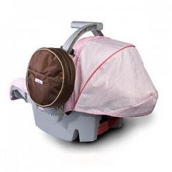 SeatPak Compact Diaper Bag, Brown