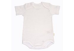 Cambrass Short Sleeved Body Suit/ Vest, Envelop Neck, White Tricot for 3 - 6 Months