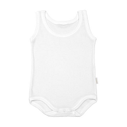 Cambrass Sleeveless Tricot Bodysuit (White, 12-18 Months)