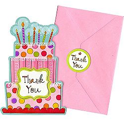 Amscan Sweet Stuff Thank You Notes 8Ct