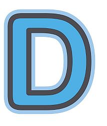 Bebemon Capital Letter D (Blue)