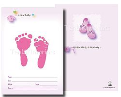 TenLil'Imprints Birth Announcement Kit, Pink