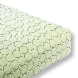 SwaddleDesigns Cotton Flannel Fitted Crib Sheet, Jewel Tone Mod Circles, Pure Green
