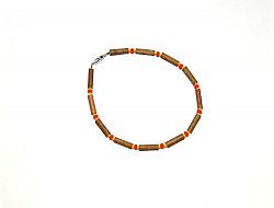 Momma Goose Hazelwood Teething Necklace, Orange/Yellow, Small