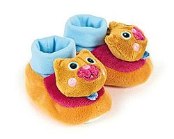 Little Helper Oops Sumptuously Soft Cute Booties/ Slippers with Non-Slip Grip and Rattle in Adorable Bear Design