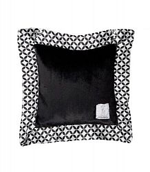 Little Giraffe Luxe Duo Geometric Circle Pillow (Onyx/ White)