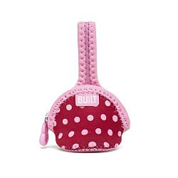 Built Paci-Finder Single Pacifier Holder, Baby Pink Mini Dots