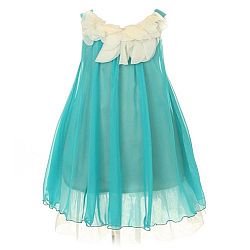 Kids Dream Turquoise Floral Lace Bodice Easter Dress Toddler Girls 2T