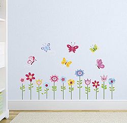 Bright Butterfly Garden Decorative Peel & Stick Wall Art Sticker Decals