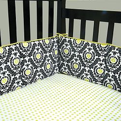 Trend Lab Waverly Rise and Shine Crib Bumpers, Black/White