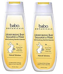 Babo Botanicals Oatmilk Calendula Moisturizing Baby Shampoo and Wash, 8 Ounce (Pack of 2)