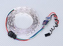 HobbyKing - 9 Mode Multi Colour/Multi Function LED strip with Control Unit - DIY Maker Booole