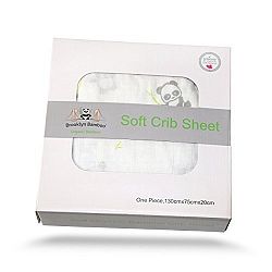 Brooklyn Bamboo Softest Organic Bamboo Fitted Crib Sheet Hypoallergenic, Breathable & Cutest Of All Crib Sheets Unisex, Boy Or Girl Perfect For Baby Registry And Gift Basket Sets