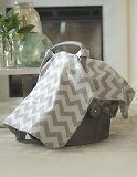 Chevy Grey and White Baby Infant Carseat Cover Canopy by Carseat Canopy
