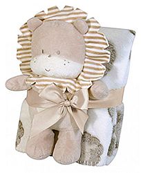 Stephan Baby Blanket and Toy Gift Set, Lion, Neutral