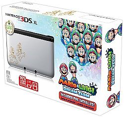 Nintendo Silver 3DS XL with Mario & Luigi : Dream Team - Nintendo 3DS