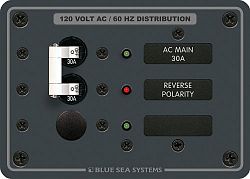 Blue Sea Systems 8029 AC Main +1 Position Breaker Panel (White Switches)