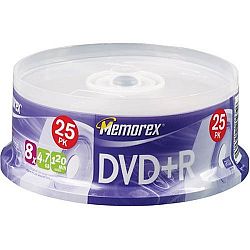 Memorex 4.7GB 8x DVD+R Media (25-Pack Spindle)