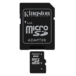Professional Kingston MicroSDHC 8GB (8 Gigabyte) Card for Micromax X278 Phone with custom formatting and Standard SD Adapter. (SDHC Class 4 Certified)