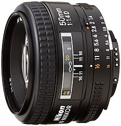 Nikon 50mm F 1 4D AF Nikkor Lens For Nikon Digital SLR Cameras H3C0E1JCR-0305