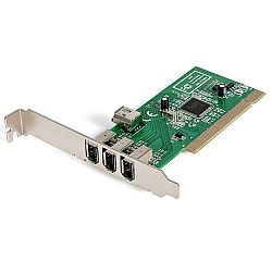 StarTech 4 Port PCI 1394a FireWire Adapter Card 3 External 1 Internal PCI1394MP H3C0EL09V-1610