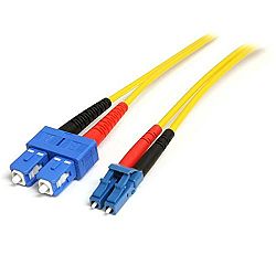 StarTech. com 1m Fiber Optic Cable - Single-Mode Duplex 9/125 - LSZH - LC/SC - OS1 - LC to SC Fiber Patch Cable