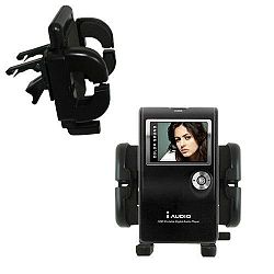 Innovative Vent Cradle Vehicle Mount for the Cowon iAudio X5L - Adjustable Vent Clip Holder for Most Car / Auto Vent Systems