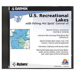 Garmin MapSource U. S. Recreational Lakes Central U. S. Freshwater CD-ROM (Windows)