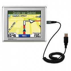 Unique Gomadic Coiled USB Charge and Data Sync cable for the Garmin Nuvi 300 300T – Charging and HotSync functions with one cable. Built with TipExchange