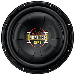 BOSS D12F Audio Phantom 12" Single Voice Coil (4 Ohm) 1000W Subwoofer, Black