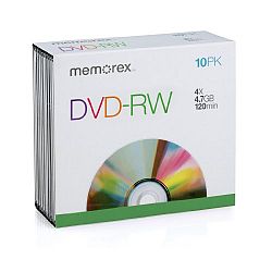 DVD-Rw 4.7gb Slim 4x 10pk