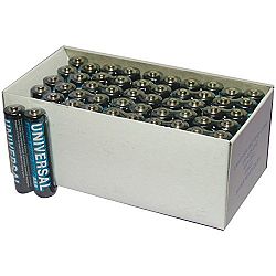 Universal Battery D5323/D5923 Super Heavy-Duty Battery Value Box AAA, 50-Pack