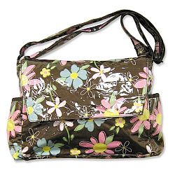 Trend Lab Blossoms Messenger Bag with Changing Pad
